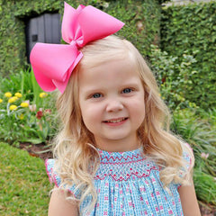 OAOLEER teal 8-inch bow with clips keeps hair tidy for school