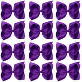 Oaooleer big purple 6-inch bow with clip for secure everyday styling.