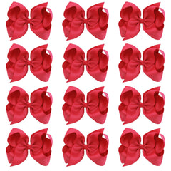Oaooleer eight-inch hair bows on white background for versatile styling.