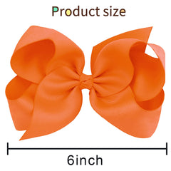 Oaoleer boutique bow with alligator clip 4-5inch—versatile sizes for outfits.