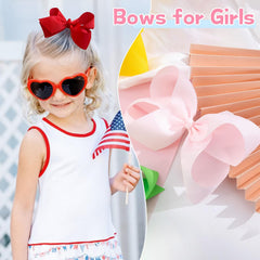 oaooleer hair-bow close-up ribbon-texture highlights durable grosgrain weave.