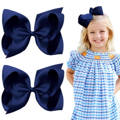 OAOLEER navy layered barrettes front view for easy styling