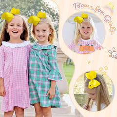 OAOLEER premium grosgrain bow in yellow with durable finish.