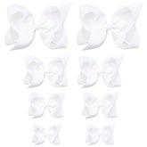 OAOLEER white 8-inch bow close-up for versatile outfit matching