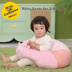 OBBOLO baby sit up seat side view shows stable base and safety