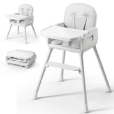 Obee Odee 3-in-1 high chair folded setup for easy travel and storage.