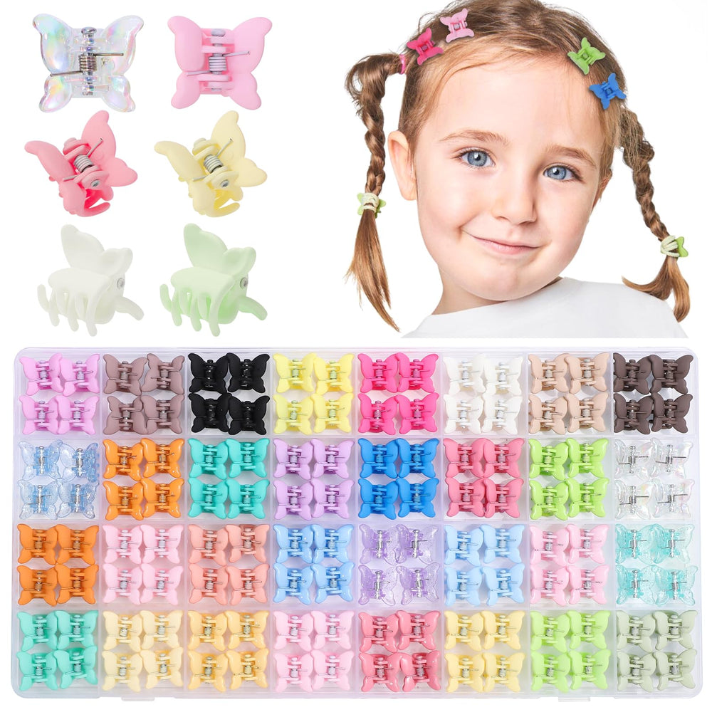 obeoby 128-pack butterfly clips close-up highlighting secure grip for fine hair