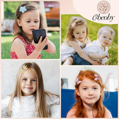 Obeoby butterfly hair clip for girls creates playful styles for school days.