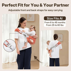 Oblitor toddler carrier breathable material keeps infant comfortable and cool