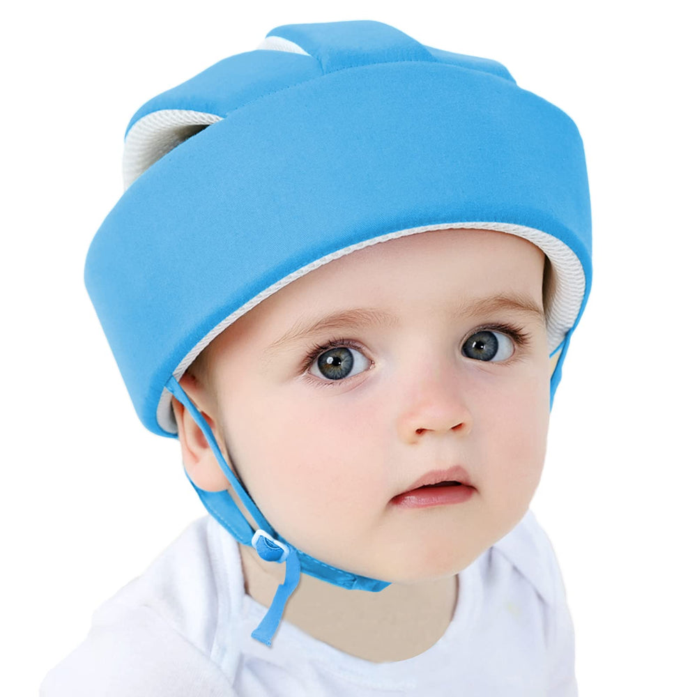 Ocanoiy baby helmet front view blue for safe crawling and exploration
