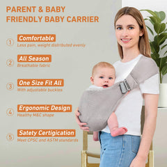 Ocanoiy carrier showcases wide shoulder strap reducing neck pressure.