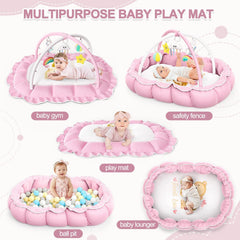 OCATO Baby Play Mat Gym ball pit view enables safe, interactive play.