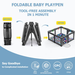 OCATO baby playpen setup quickly for indoor use