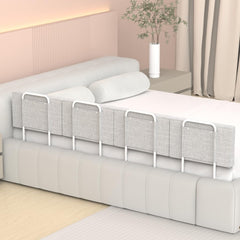 OCBAiLi bed rail toddler guard shown under mattress for secure sleep