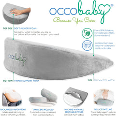 OCCObaby wedge pillow between knees for hip alignment and relief