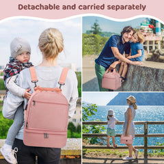 OCKLILY Pump Bag bottom-bottle-compartment with insulated space for bottles