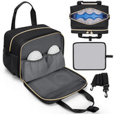 OCKLILY wearable breast pump bag with insulated compartment keeps bottles organized for travel.