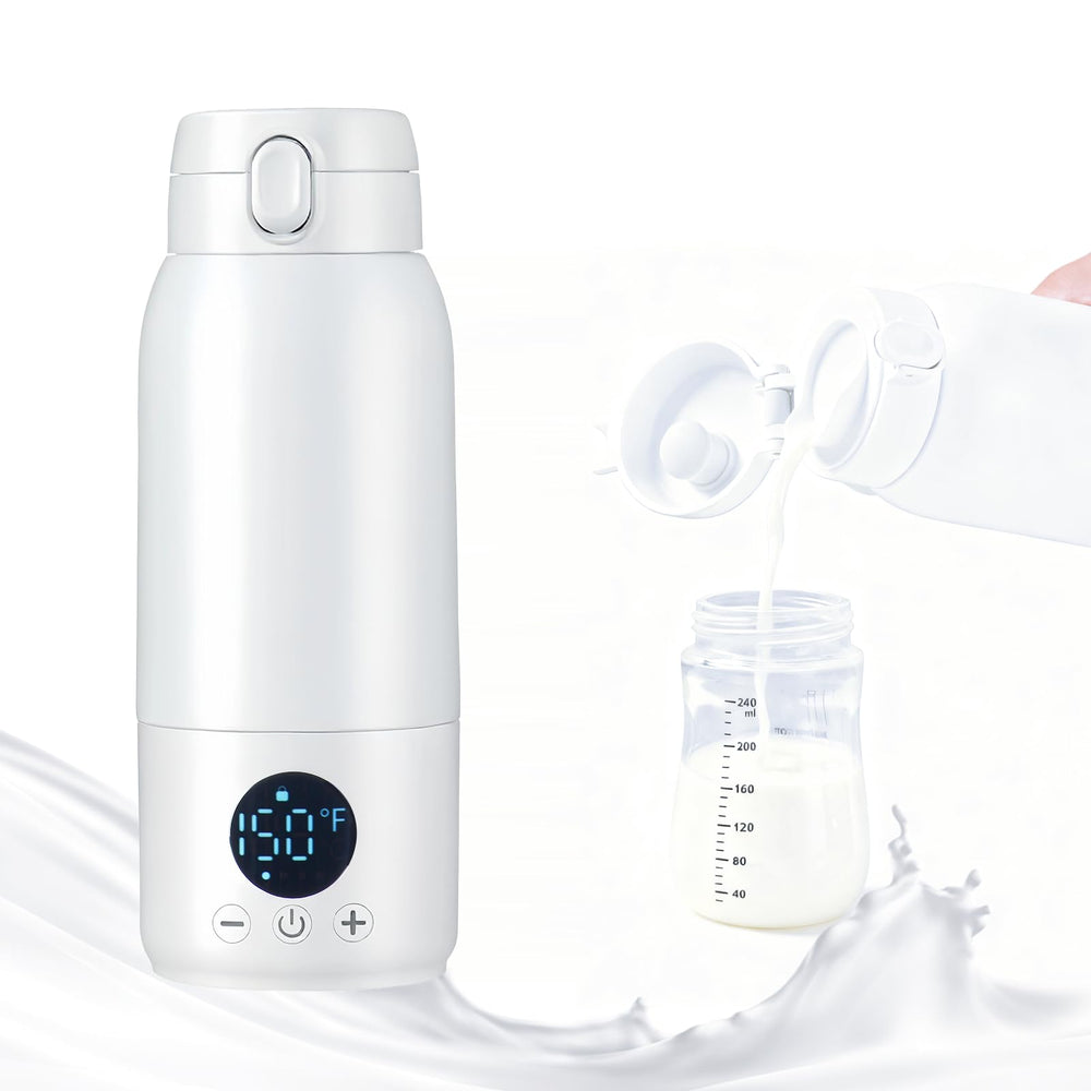 OCMML portable bottle warmer digital display shows temperature for easy on-the-go feeding.