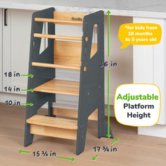 OCODILE toddler tower includes assembly tools for quick setup
