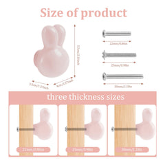 OctinPris bunny knob in light purple front view adds cheerful charm to toy storage cabinet.