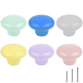 OctinPris pink ceramic knob adds kid-friendly color to cabinets and drawers.