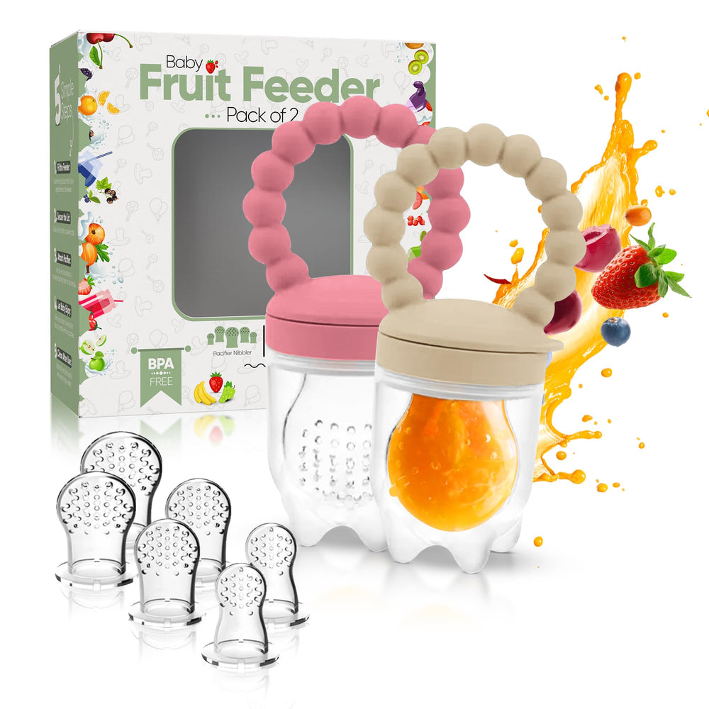 ODOE baby fruit feeder packaging shows a complete feeding set for weaning