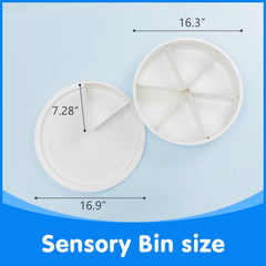 Odoorgames round sensory bin lid closed for stable, mess-free play