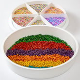 Odoorgames round sensory bin top view for group play and exploration