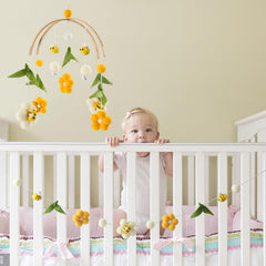 OESSUF baby mobile safety-conscious design using logs and cotton for peace of mind