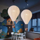 oetmilc hot air balloon lampshade 16inch fabric closeup highlights textured cotton for cozy spaces.