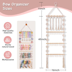 Officentra Bow Hanger shows spacious design for 50+ bows and headbands.