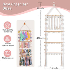 Officentra Bows Organizer metal hooks provide sturdy, lasting bow storage.