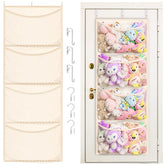 Ofiray-home wide-over-the-door storage overview shows easy access to plush toys.