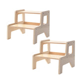 OgiOgi toddler step stool two-step honey beige boosts bathroom reach safely.