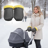 Ohaan-yy stroller mittens in use provide cozy warmth during winter strolls