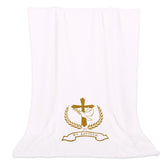 Ohmique Baptism Blanket with cross embroidery for a timeless christening keepsake