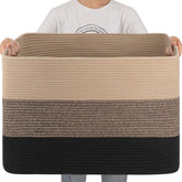 OIAHOMY 108L blanket basket front view for large blanket storage