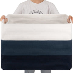 OIAHOMY 108L blanket basket front view keeps blankets organized