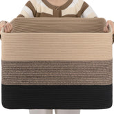 OIAHOMY 108L rectangle basket with handles for easy laundry transport