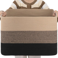 OIAHOMY 108L rectangle basket with handles for easy laundry transport
