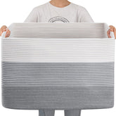 OIAHOMY 108L rectangle blanket basket for organized living spaces.