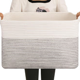 OIAHOMY 65L blanket basket rectangle keeps blankets neatly accessible
