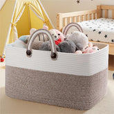 OIAHOMY 75L basket gradient brown-white for stylish blanket storage