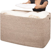OIAHOMY basket full view in brown variegated style for spacious storage
