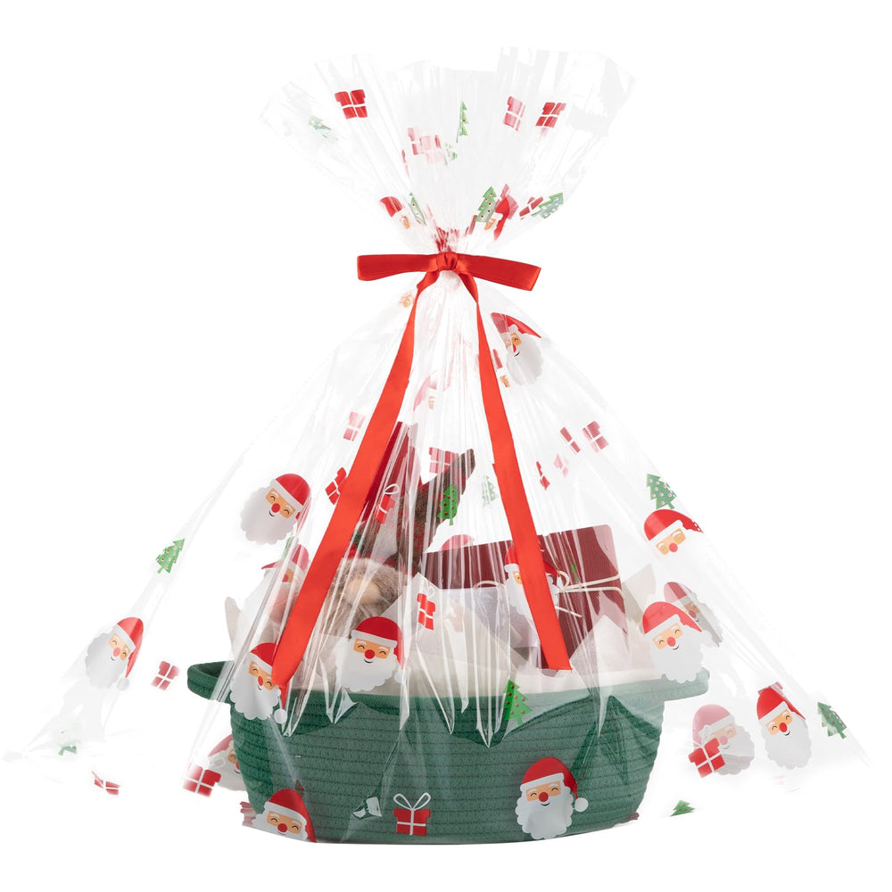 OIAHOMY Christmas gift basket with handle for easy gifting