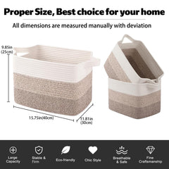 OIAHOMY cotton rope basket for toy storage keeps play areas tidy