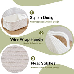 OIAHOMY Cotton Rope Storage Basket in nursery for toy and blanket organization