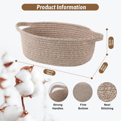OIAHOMY cotton rope storage basket emphasizes clean organization