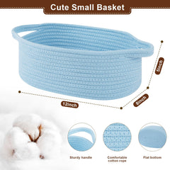OIAHOMY gift basket blue woven material shows durable construction