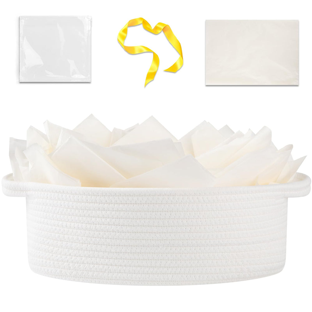 OIAHOMY gift basket with handle, front view, ideal for gifting and organization.